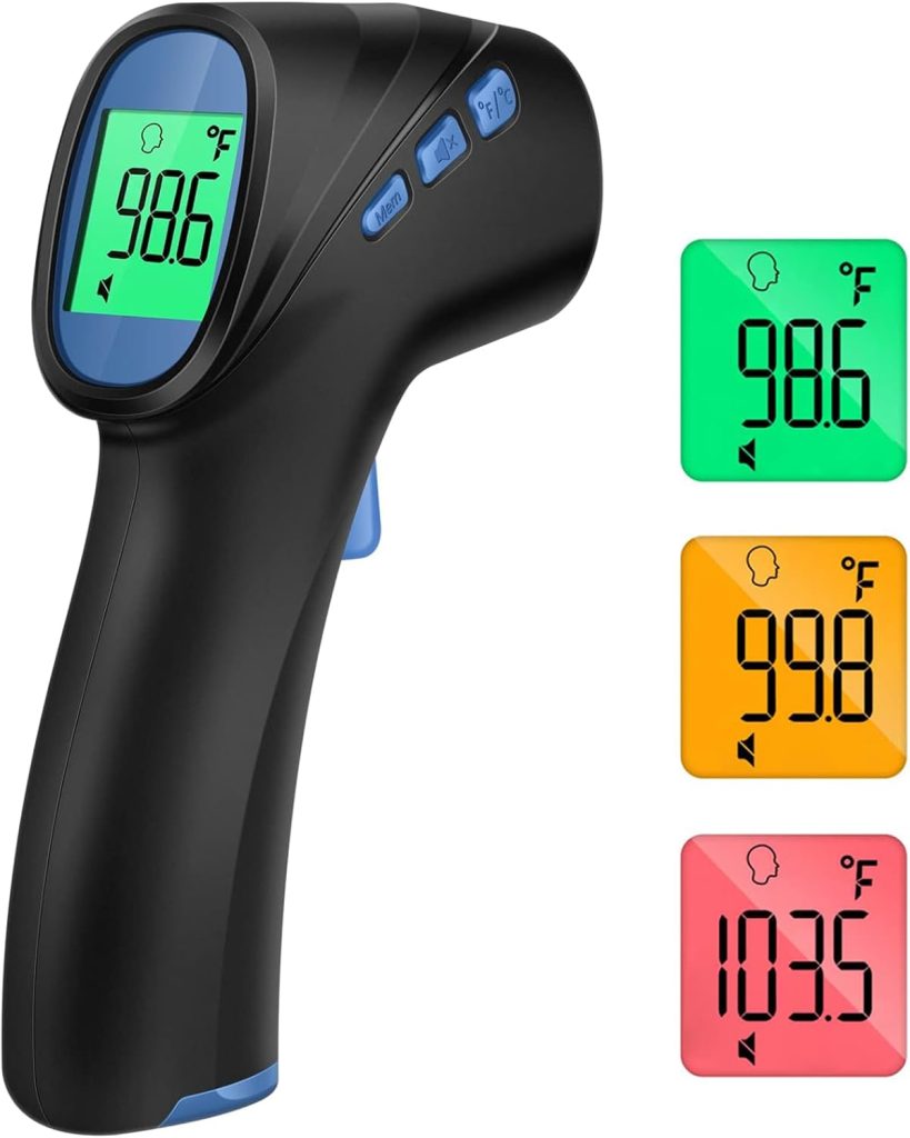 Forehead Thermometer for Adults and Kids, Digital Infrared Thermometer with Fever Alarm, FSA HSA Eligible, Fast Accurate Results, Easy to use