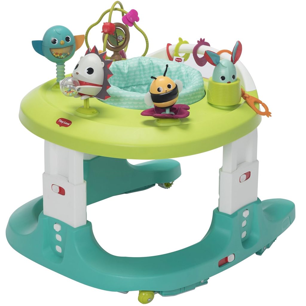 Tiny Love 4-in-1 Here I Grow Mobile Activity Center, Baby Walkers and Activity Center, Baby Activity Center with Interactive Toys and Developmental Activities, Meadow Days